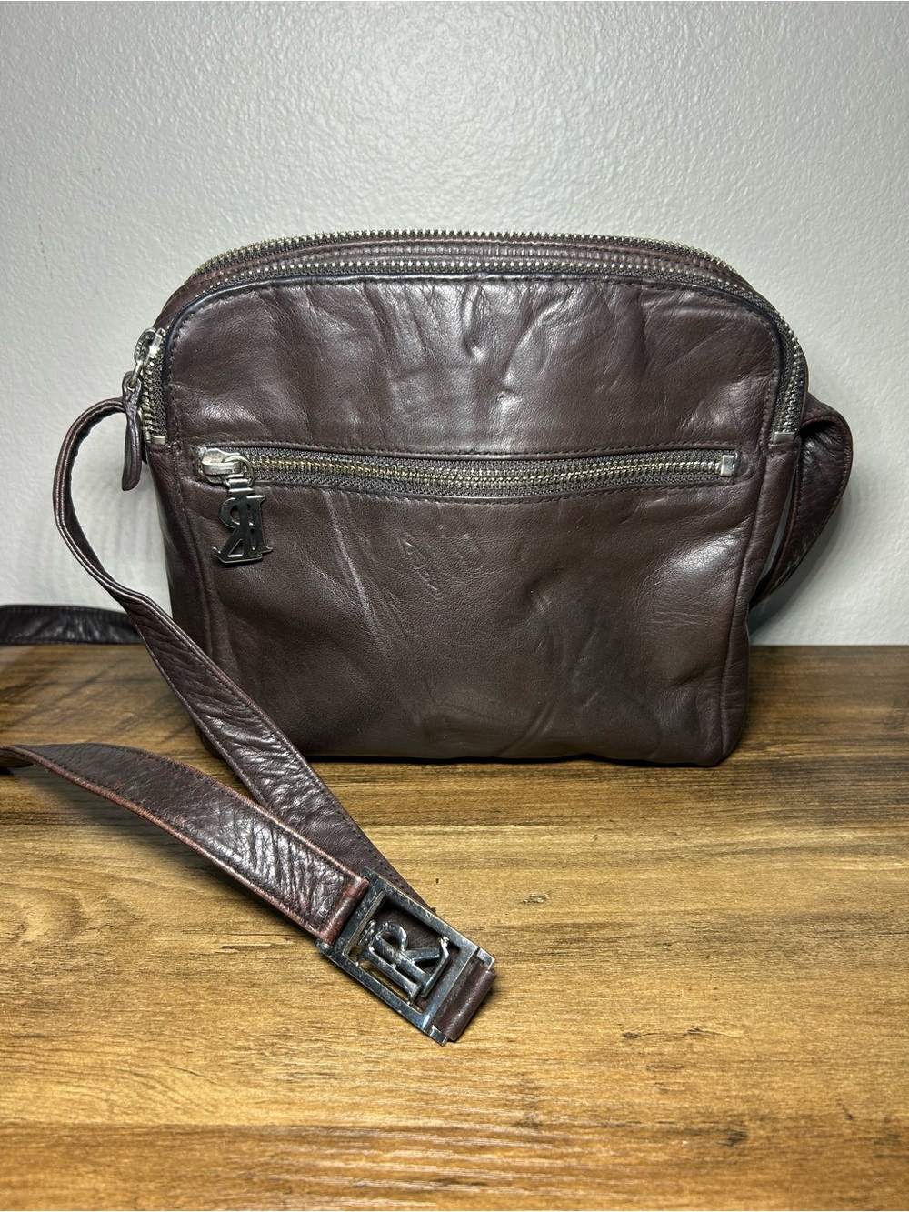 Ralph Lauren Dark Brown Leather Crossbody